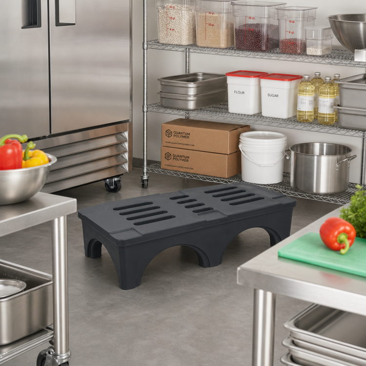 Product image #2 for Quantum Polymer Dunnage Rack with Ventilated Top, 48 x 22 x 12 Inches, 4,000 lb Capacity