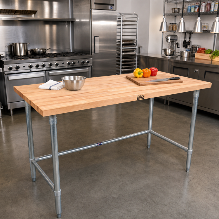 Product image #2 for John Boos 48 In. x 24 In. Wood Top Work Table with 1-3/4 In. Thick Maple Top