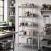Thumbnail image #2 for Eagle Group 5-Tier Starter Wire Shelving Unit, 24 Inch W x 21 Inch D x 74 Inch H, Chrome-Plated