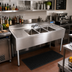 Thumbnail image #2 for BK Resources Three-Compartment Underbar Sink with Left and Right Drainboards, 72 Inch Wide