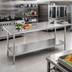 Thumbnail image #2 for Advance Tabco VSS-3610 120-Inch x 36-Inch 14-Gauge 304 Stainless Steel Work Table with Adjustable Undershelf