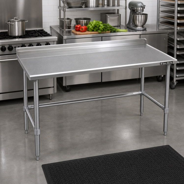 Product image #2 for Eagle Group Spec-Master Stainless Steel Work Table with Rear Upturn, 60 x 30 Inches