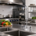 Thumbnail image #2 for T&S Brass Big-Flo 8-Inch Centers Deck-Mount Double Pantry Mixing Faucet with 12-Inch Swing Nozzle