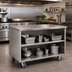 Thumbnail image #2 for Randell 72-Inch Mobile Modular Stainless Steel Utility Station with Open Storage Base