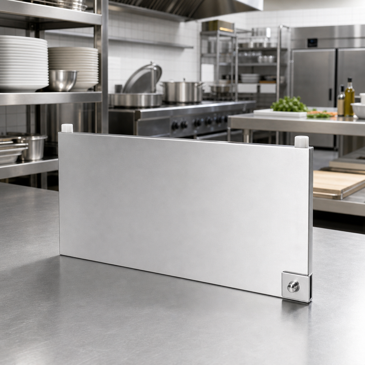 Product image #2 for Right-Hand Single Knob Stainless Steel Foot Bracket for Cantilevered Shelving, 24-Inch
