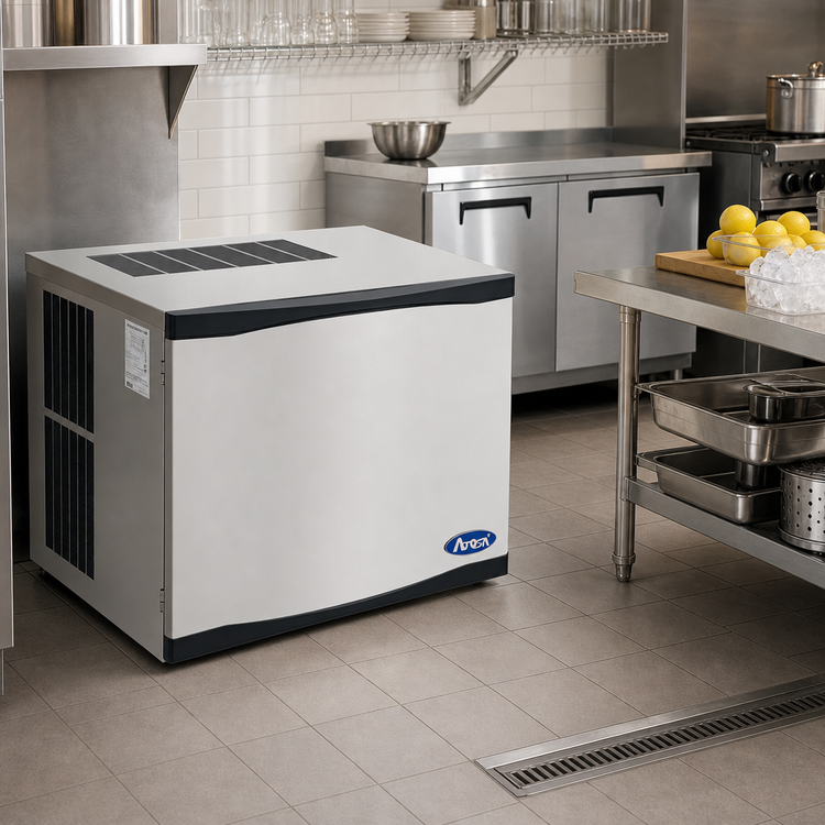 Product image #3 for Atosa Half-Size Cube Air-Cooled Self-Contained Commercial Ice Maker, 460 lb/Day