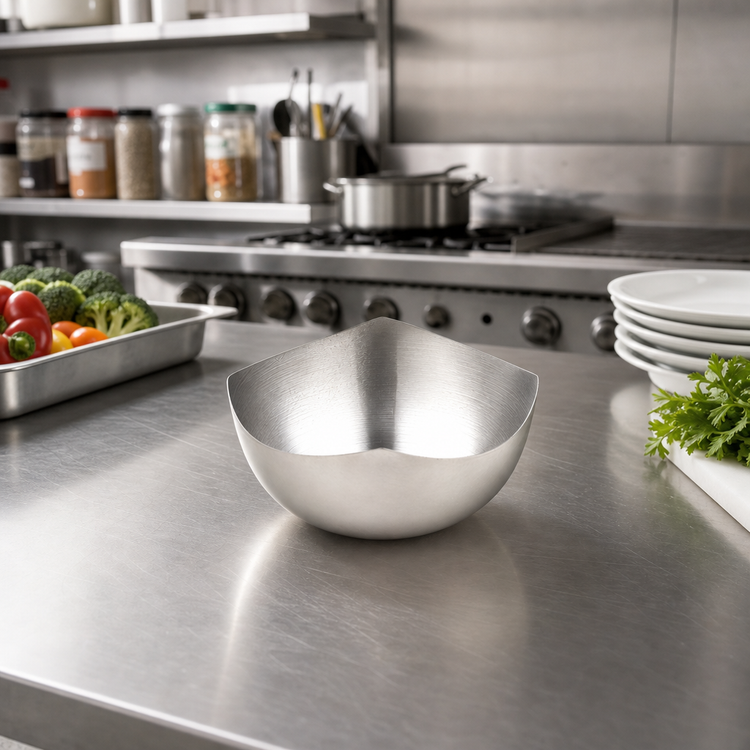 Product image #2 for American Metalcraft Squound Square Stainless Steel Snack Bowl, 9.5 oz, Satin Finish