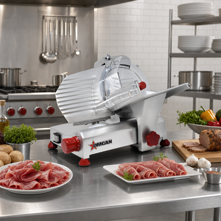 Product image #3 for Trento Commercial Manual Gravity Feed Meat Slicer, 8-Inch Blade, Belt Drive, 110V