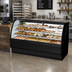 Thumbnail image #2 for True Specialty Display 77-1/4-Inch Wide Dry Non-Refrigerated Curved Glass Pastry Display Case with Rear Sliding Glass Doors
