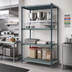 Thumbnail image #2 for Quantum 4-Tier Stationary Wire Plastic Mat Shelving Unit, 48 x 14 x 86 Inches