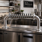Thumbnail image #2 for Perlick Corporation 4066-10L 10-Faucet Countertop Pass-Thru Glycol-Cooled Draft Beer Tower, Left Beer Leads, Polished Chrome