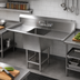 Thumbnail image #2 for John Boos Pro-Bowl 1-Compartment Stainless Steel Sink with Left and Right Drainboards, 67-1/4 Inch Wide