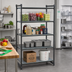 Thumbnail image #2 for Cambro Camshelving Basics Plus 4-Shelf Stationary Starter Unit, 18 x 42 x 84 Inches, Vented and Solid, Brushed Graphite
