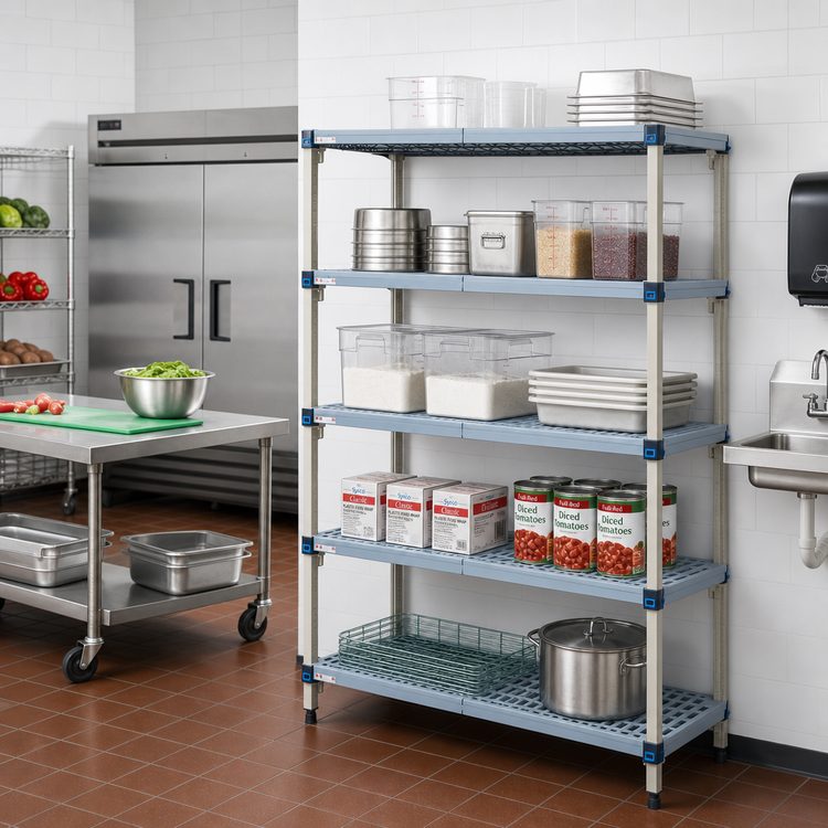 Product image #2 for MetroMax Q 5-Shelf Polymer Add-On Shelving Unit, 36W x 21D x 74H