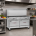 Thumbnail image #2 for Ultimate 60-Inch Commercial Gas Restaurant Range with 9 Open Burners and 2 Standard Ovens