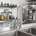Thumbnail image #2 for T&S equip 4-Inch Center Deck Mount Mixing Faucet with 5-1/2-Inch Swivel Gooseneck