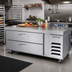 Thumbnail image #2 for Beverage-Air 60-Inch One-Section Two-Drawer Worktop Cook Stand Freezer with Fire-Proof Stainless Steel Top