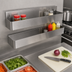 Thumbnail image #2 for BK Resources Double 30-Inch Stainless Steel Speed Rail with Keyhole Mounting