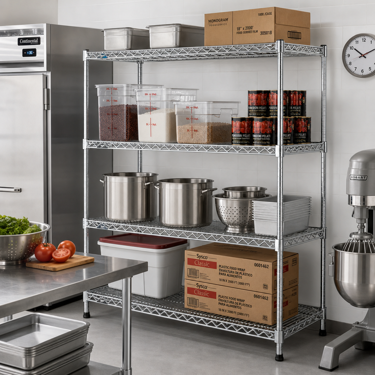 Product image #2 for Metro Super Erecta Super Adjustable Super Wide Wire Shelf, 60 x 36 Inches, Chrome Plated