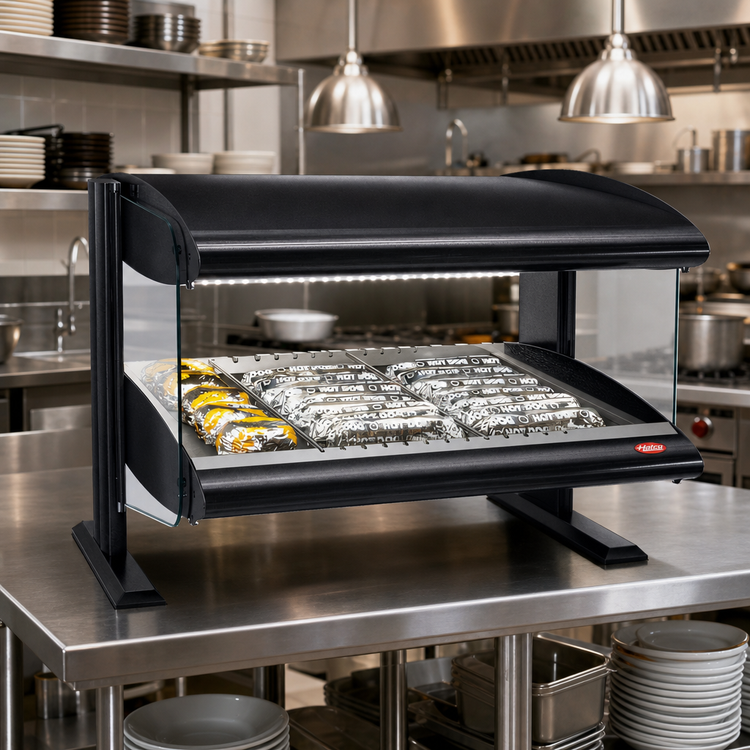 Product image #2 for Hatco HXMH-48 Horizontal Heated Merchandiser with LED Lighting, 48-Inch Countertop Hot Food Warmer