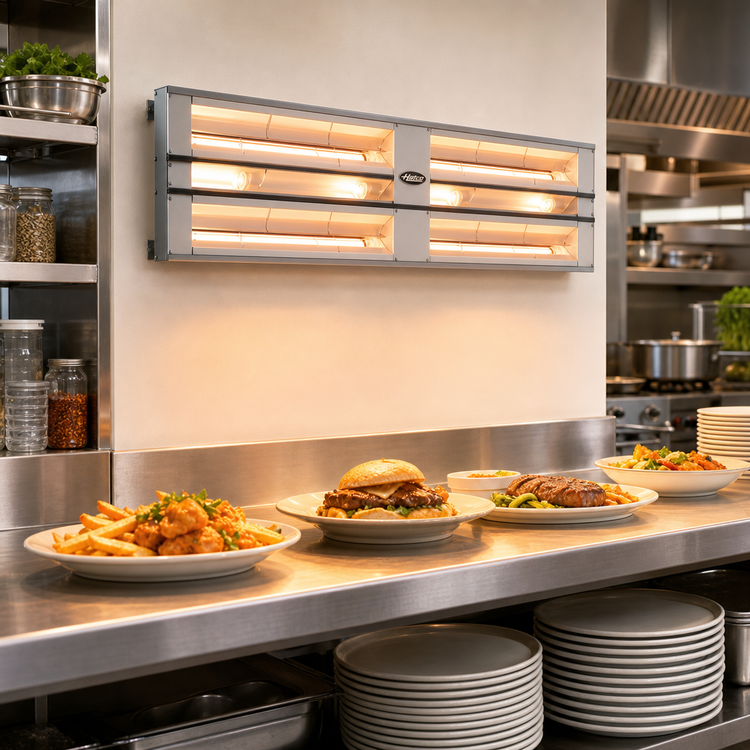 Product image #2 for Hatco Glo-Ray® Lighted Dual Infrared Strip Heater, 24-Inch W, Aluminum, 6-Inch Spacer