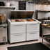 Thumbnail image #2 for Turbo Air PRO Series 48 1/4 Inch Mega Top Sandwich/Salad Prep Table with Flat Lid, 2-Section, 4-Drawer, 15 Cu. Ft.