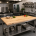 Thumbnail image #2 for John Boos Boos Block Blended Edge Grain Maple Kitchen Countertop, 60 x 27 x 1-1/2 Inch, Varnique Finish