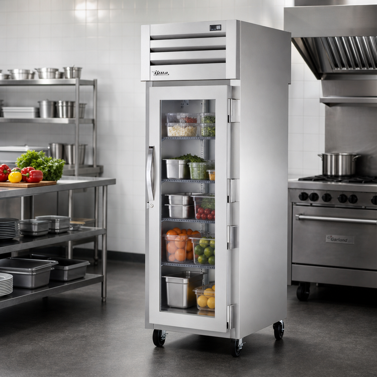 Product image #2 for True SPEC SERIES Pass-Thru Reach-In Refrigerator, 1-Section, Glass Front / Solid Rear, Top-Mounted Self-Contained