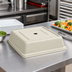 Thumbnail image #3 for Cambro Versa Camcover 10 x 10 Inch Square Fiberglass Plate Cover, Antique Parchment