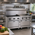 Thumbnail image #2 for Vulcan Endurance 72-Inch Gas Restaurant Range with 6 Open Burners, 36-Inch Griddle, and 2 Convection Ovens