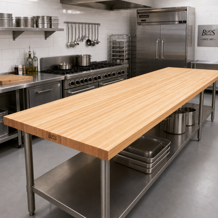 Product image #2 for Boos Block Northern Hard Rock Maple Edge Grain Kitchen Countertop, 144 x 32 x 1-1/2-Inch, Varnique Finish