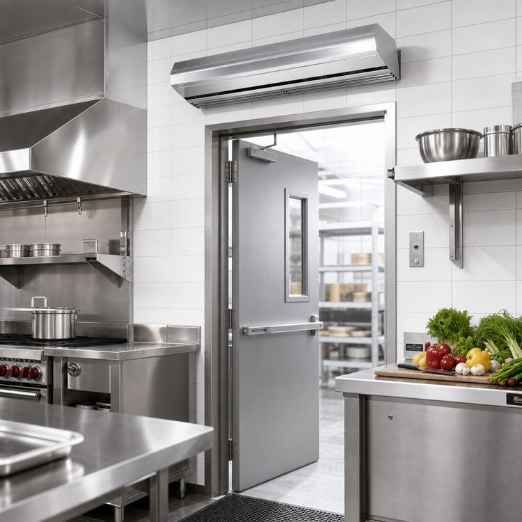 Product image #3 for Berner Architectural Icon 08 42-Inch Wide Unheated Air Curtain, 1/5 HP, Wall or Top Mount