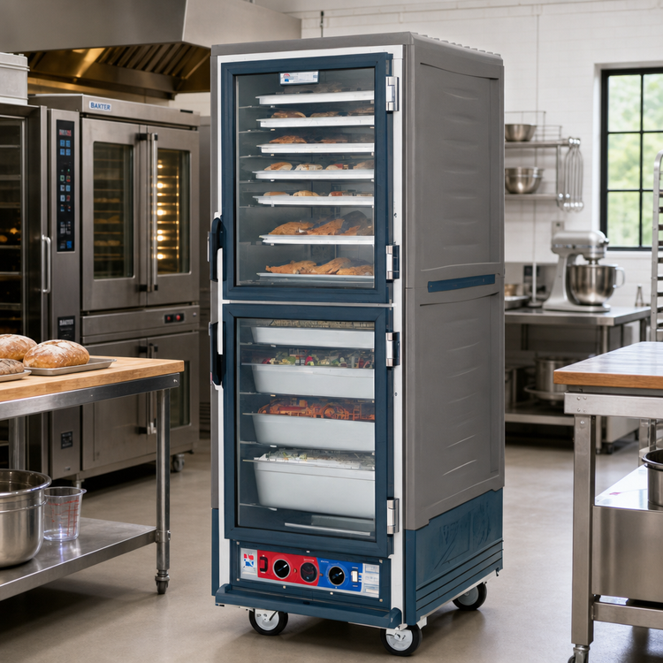 Product image #2 for Metro C5 3 Series Full-Height Mobile Moisture Heated Holding and Proofing Cabinet with Gray Insulation Armour and Dutch Clear Doors