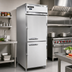 Thumbnail image #2 for Continental Refrigerator D1FESNHD Designer Line 1-Section Extra-Wide Shallow Depth Reach-In Freezer with Half-Height Solid Doors
