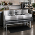Thumbnail image #2 for Spec-Bar Three-Compartment Stainless Steel Underbar Sink Unit with Left Drainboard, 66-Inch Wide