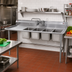 Thumbnail image #2 for Eagle Group 414 Series 4-Compartment Coved Corner Sink with Left 18-Inch Drainboard