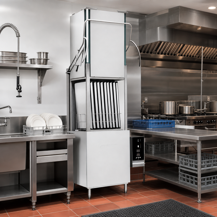 Product image #2 for Jet-Tech High Hood High-Temperature Door-Type Dishwasher with Booster Heater