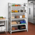 Thumbnail image #3 for Cambro Camshelving Premium 5-Tier Vented Stationary Starter Unit, 18 x 42 x 72 Inches, Speckled Gray