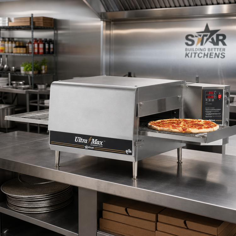 Product image #2 for Star Ultra-Max UM1833A Electric Impingement Countertop Conveyor Oven, Single Deck, 18 x 24-Inch Cook Chamber, 33-Inch Conveyor Length