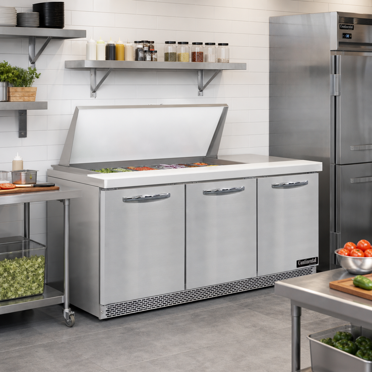 Product image #2 for Continental Refrigerator SW72N18M-FB 72" Mighty Top Front Breathing Sandwich Unit
