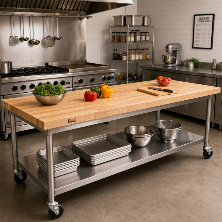 Product image #2 for John Boos 72-Inch x 24-Inch Edge Grain Laminated Hard Maple Work Table Top