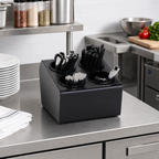 Thumbnail image #2 for Dispense-Rite CTSH-4BT Countertop 4-Compartment Flatware Organizer, Black Polystyrene