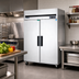 Thumbnail image #2 for Maxx Cold Two-Section Upright Reach-In Freezer, 42.8 Cu. Ft., Top-Mounted, Stainless Steel, Solid Hinged Doors