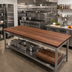 Thumbnail image #2 for John Boos Boos Block 132 Inch x 48 Inch x 1-3/4 Inch Full-Length Edge Grain American Black Walnut Kitchen Countertop