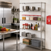 Thumbnail image #2 for Metro Super Erecta Add-On Wire Shelving Unit, 48W x 21D x 74H, 5 Shelves, Brite Finish