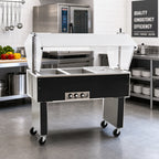 Thumbnail image #2 for Eagle Group Service Mate BPDHT2-240-3 Portable 2-Well Buffet Hot Food Table, 33-Inch, Stainless Steel Top, 240V 3-Phase