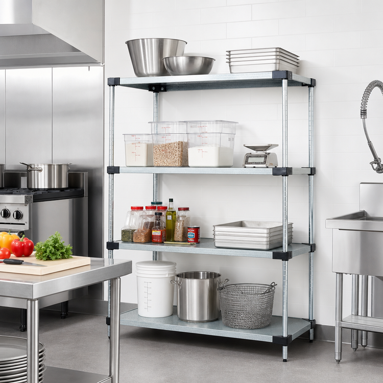 Product image #2 for Quantum 54-Inch W x 14-Inch D x 63-Inch H Solid Shelving Starter Kit