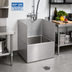 Thumbnail image #2 for John Boos Mop Sink Add-On Wall Guard Wainscoting, Rear/Left/Right, for 28 x 20 Bowl