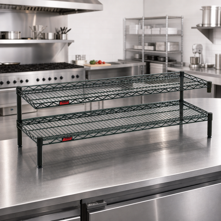 Product image #2 for Eagle Group QuadTruss 2-Tier Front Case Merchandise Cantilever Wire Shelving Unit