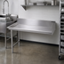 Thumbnail image #2 for John Boos Straight Right-to-Left Stainless Steel Dish Table with 10-Inch Backsplash